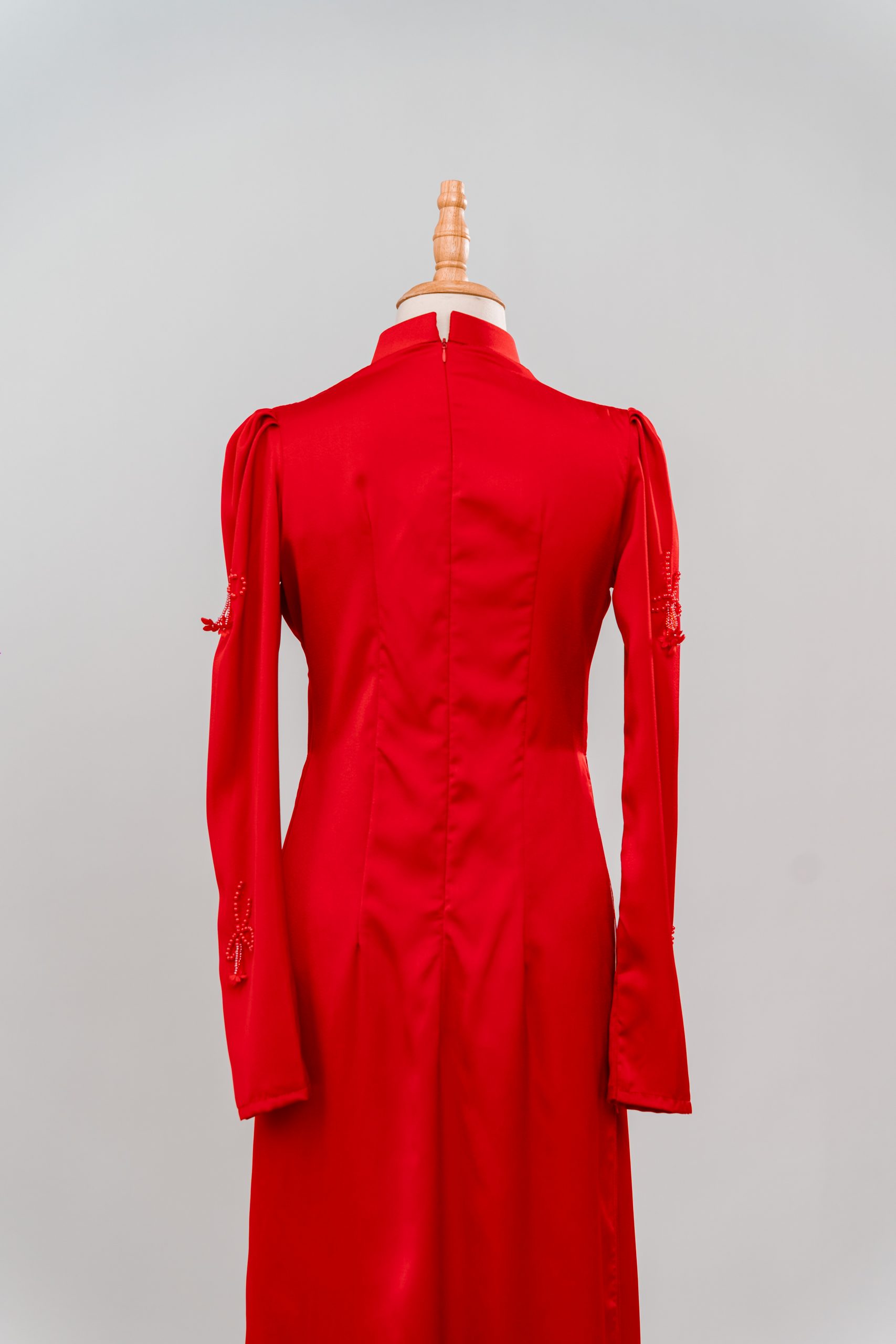 tlpc ao dai104904 áo dài cô dâu màu đỏ