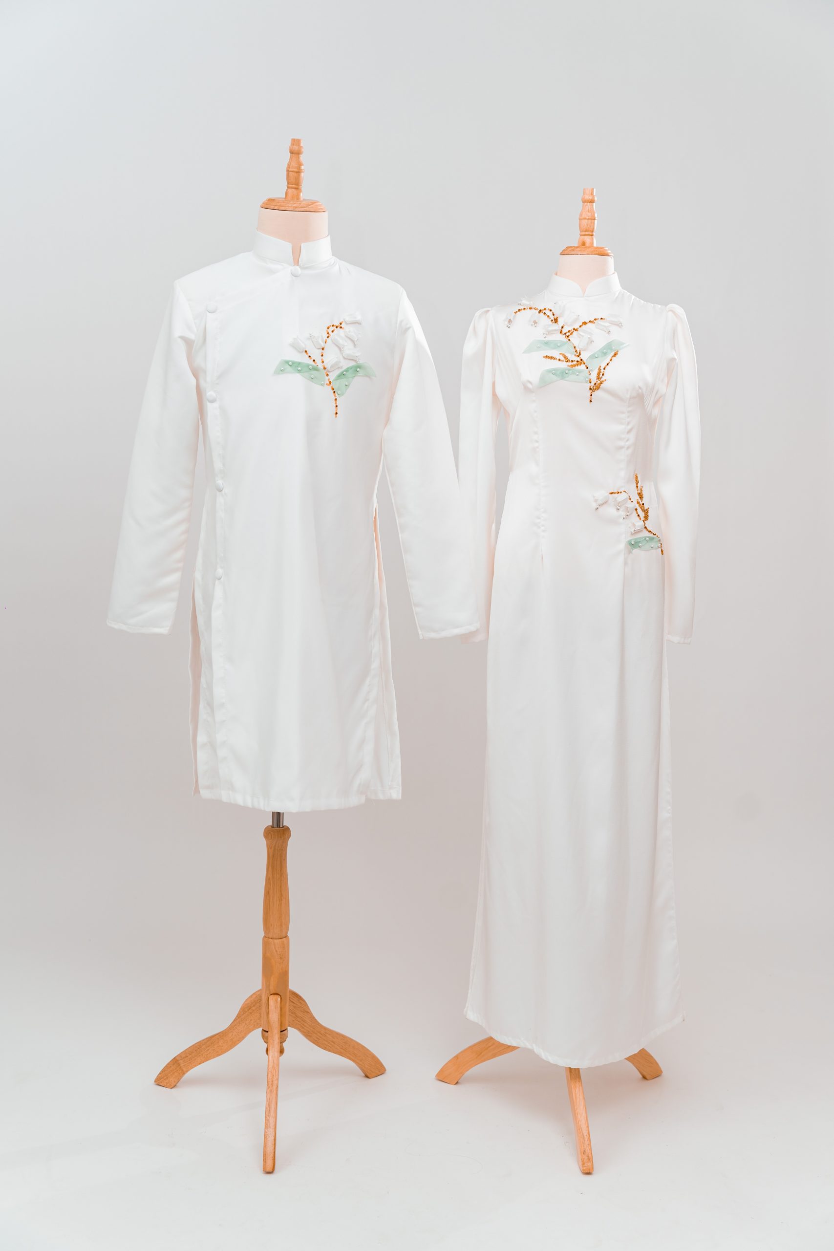 tlpc ao dai105053 áo dài dâu rể màu trắng