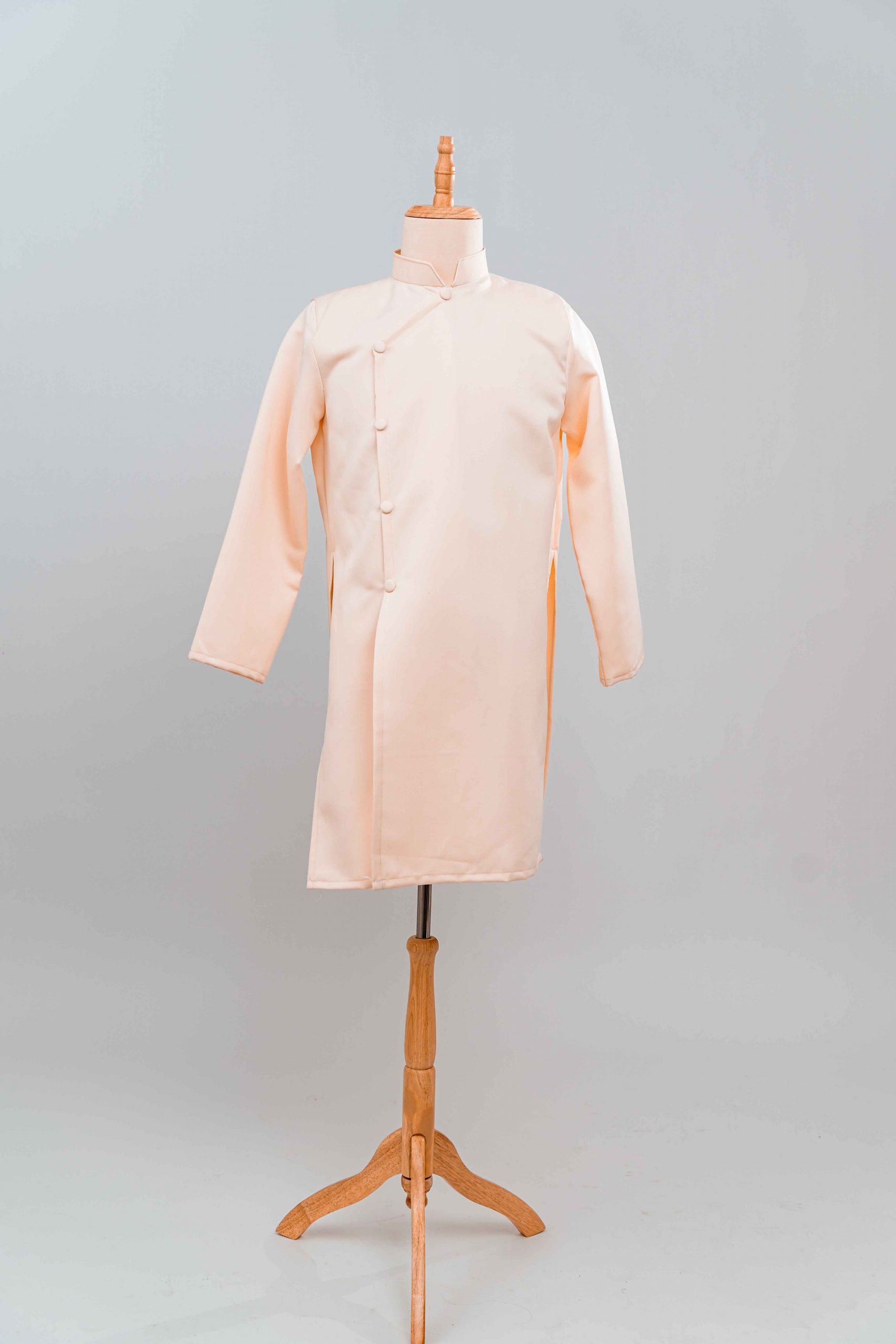 tlpc ao dai105149 áo dài bưng quả nam màu kem
