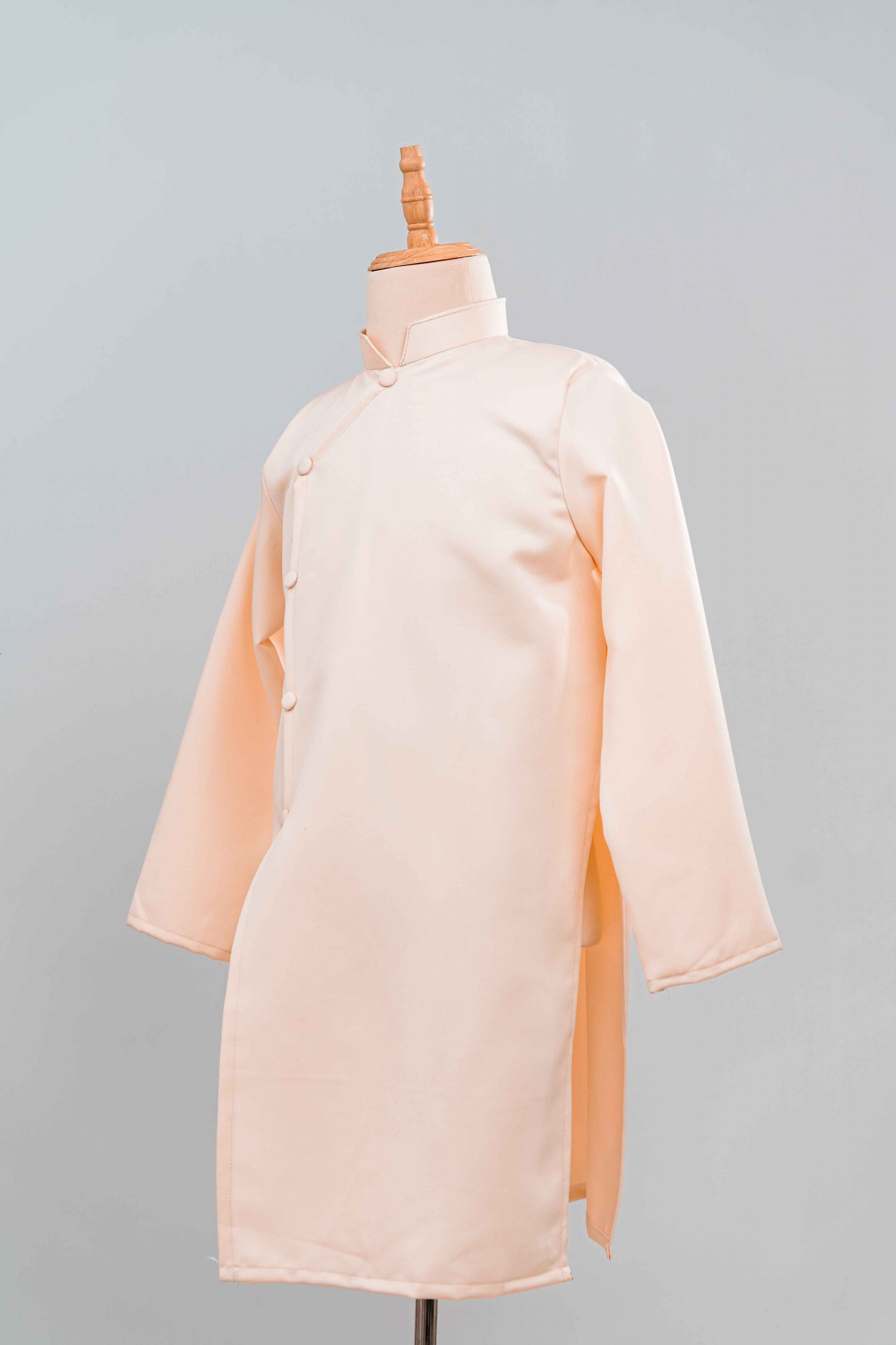 tlpc ao dai105153 áo dài bưng quả nam màu kem