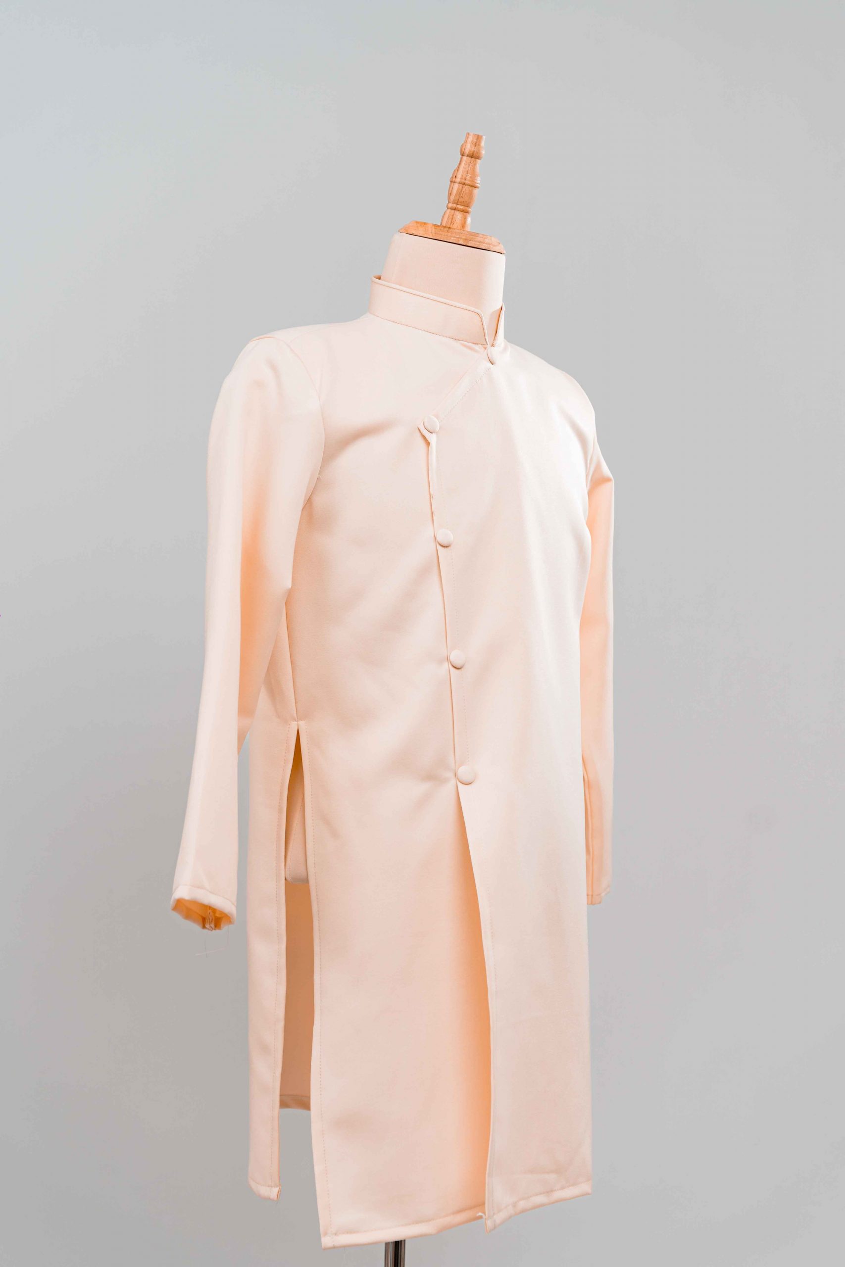 tlpc ao dai105156 áo dài bưng quả nam màu kem