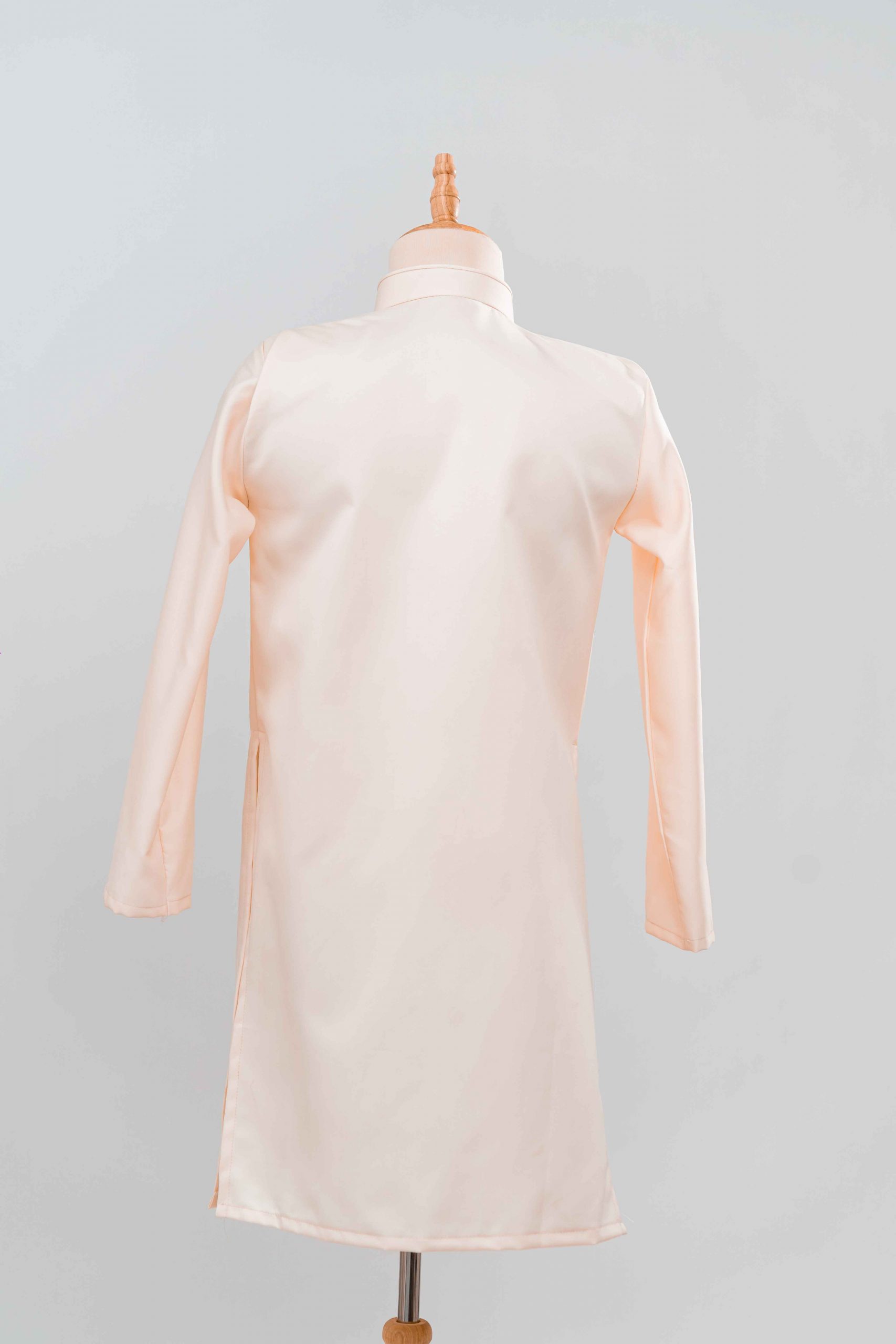 tlpc ao dai105169 áo dài bưng quả nam màu vàng nhạt trơn