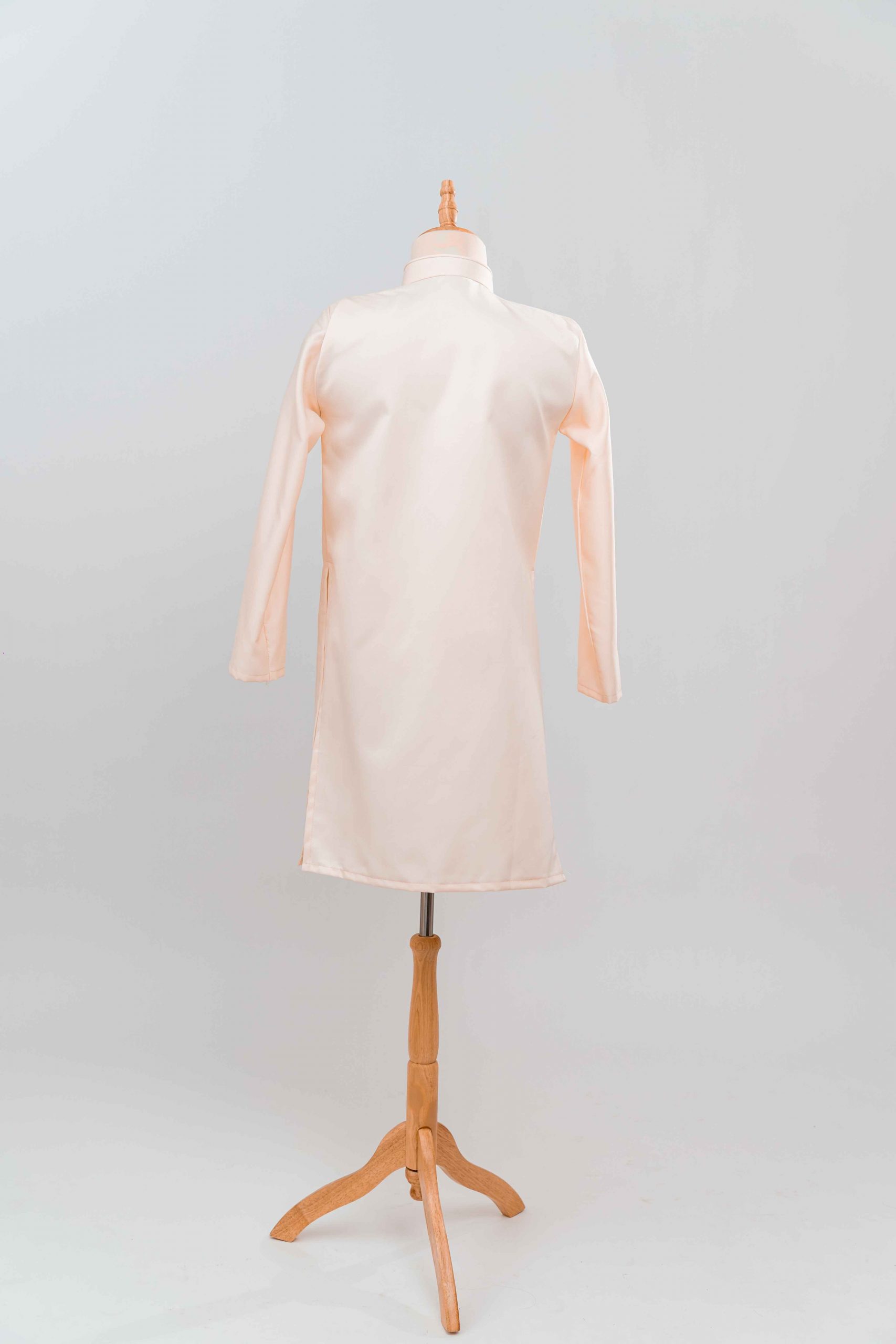 tlpc ao dai105170 áo dài bưng quả nam màu vàng nhạt trơn