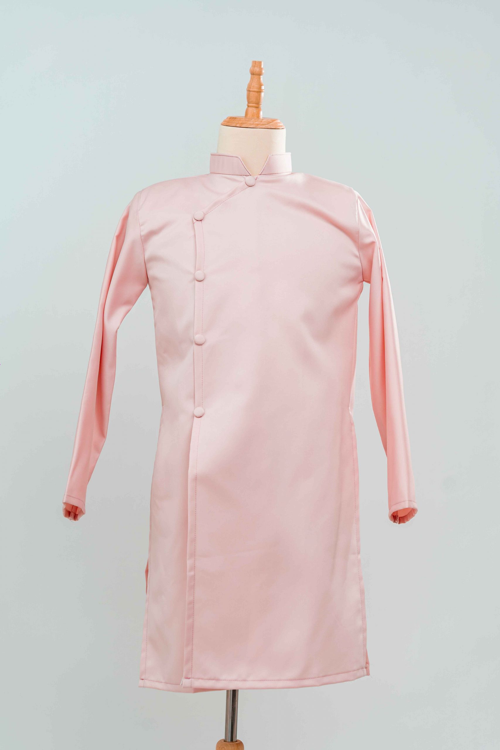 tlpc ao dai105175 áo dài bưng quả nam màu hồng nhạt trơn