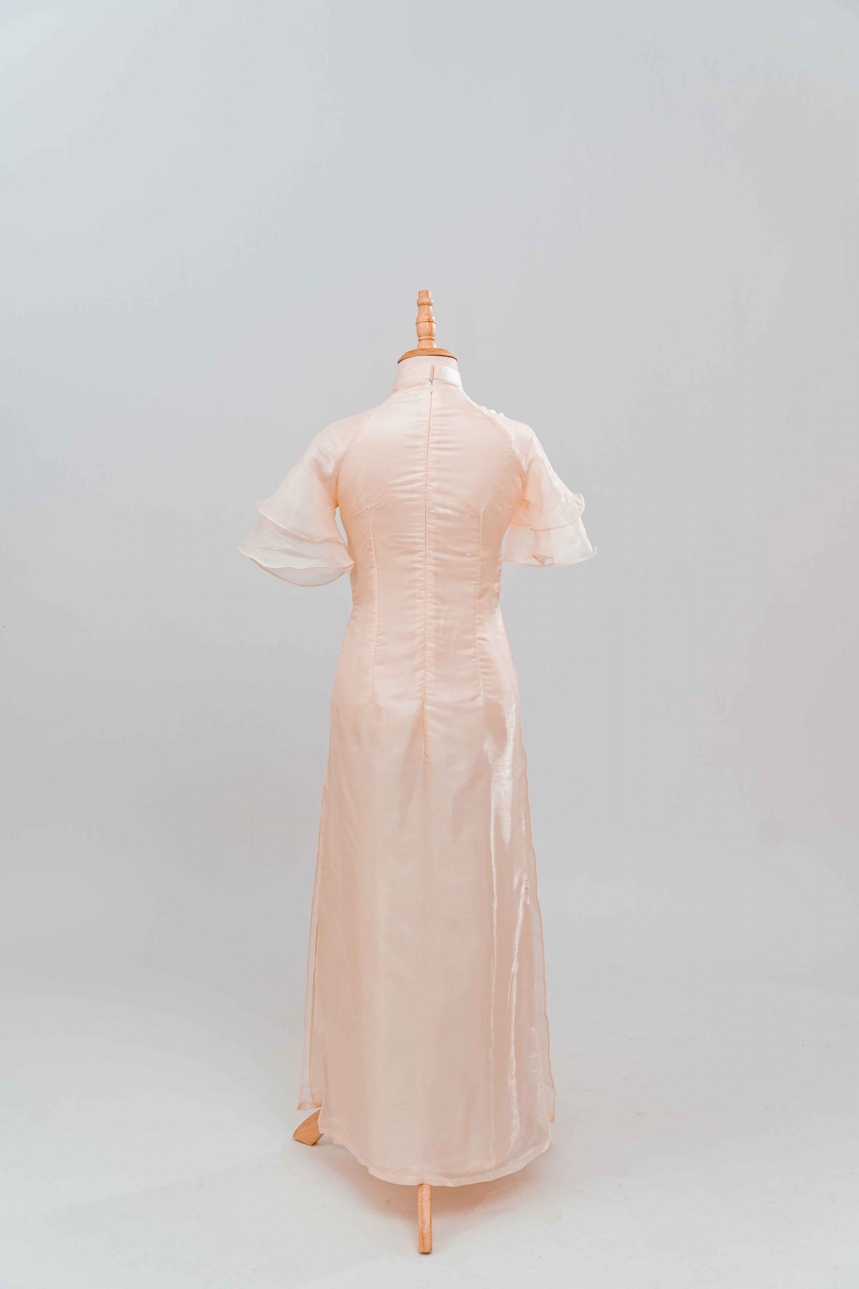 tlpc ao dai105302 áo dài bưng quả nữ màu vàng nhạt